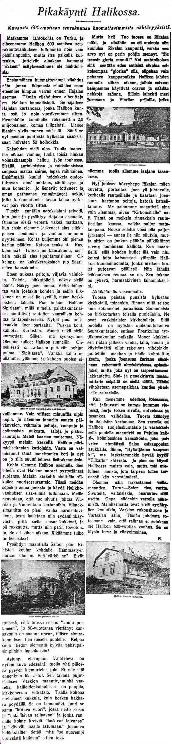 pikakayntihalikossa